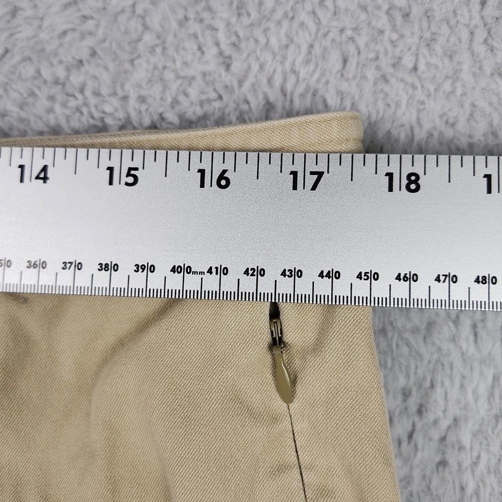 Lauren Ralph Lauren Chino Pants Women 14 Tan Beige Stretch Straight Leg - Picture 11 of 13